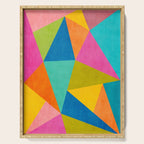 Modern Colorful Design Triangles Artwork Serving Tray Gallery Image 1