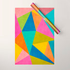 Modern Colorful Design Triangles Artwork Wrapping Paper Gallery Image 1