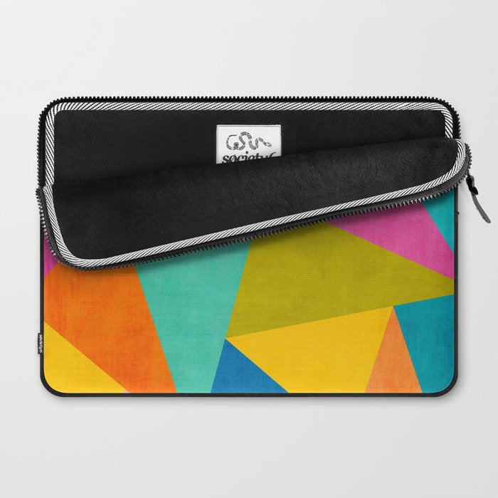 Modern Colorful Design Triangles Artwork Laptop Sleeve Gallery Image 2