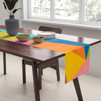 Modern Colorful Design Triangles Artwork Table Runner Gallery Image 2