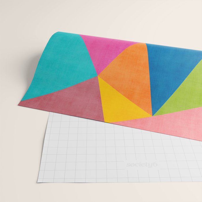 Modern Colorful Design Triangles Artwork Wrapping Paper Gallery Image 2