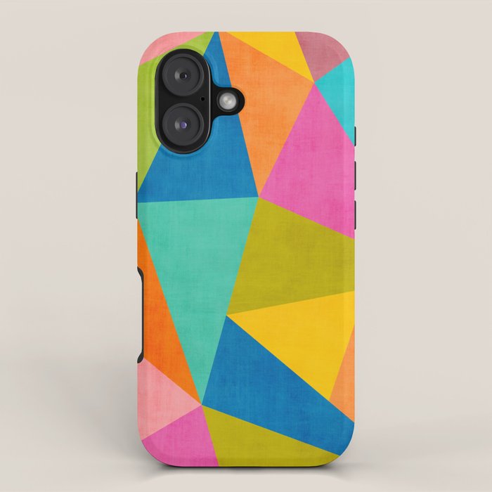 Modern Colorful Design Triangles Artwork iPhone Case Gallery Image 1