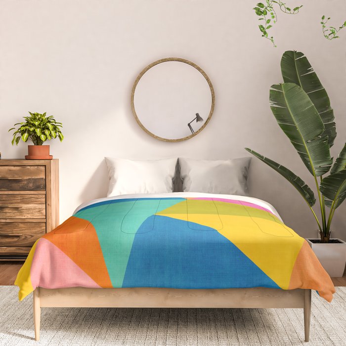 Modern Colorful Design Triangles Artwork Comforter Gallery Image 3