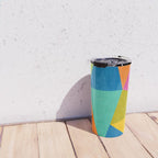 Modern Colorful Design Triangles Artwork Travel Mug Gallery Image 4