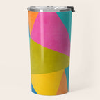 Modern Colorful Design Triangles Artwork Travel Mug Gallery Image 2
