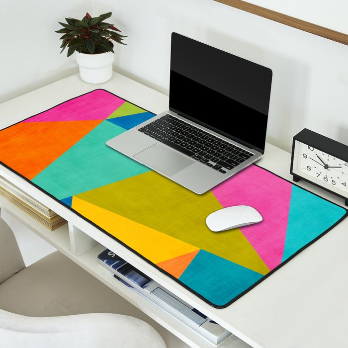Modern Colorful Design Triangles Artwork Desk Mat Gallery Image 2
