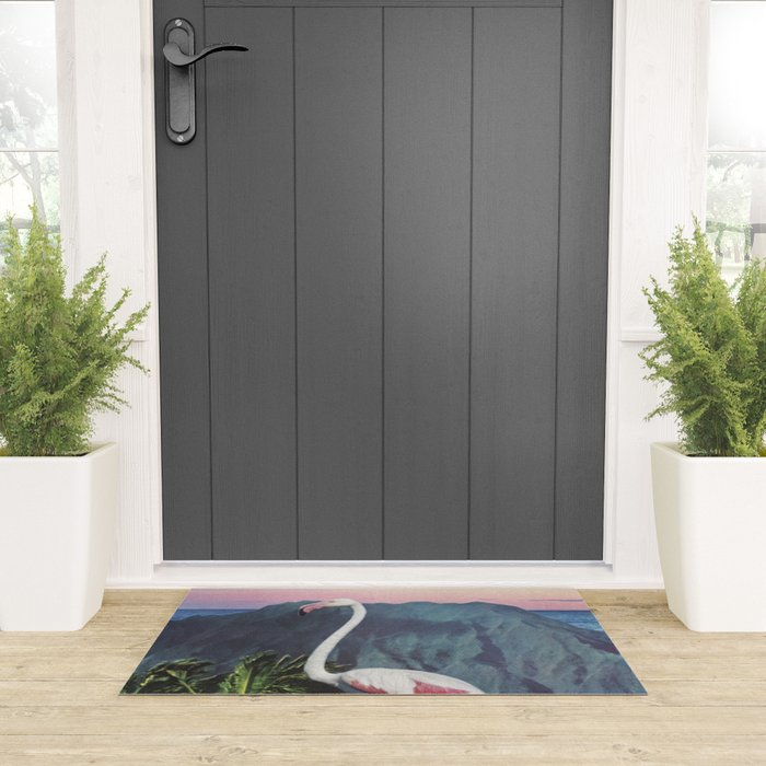 Flamingo Welcome Mat Gallery Image 3