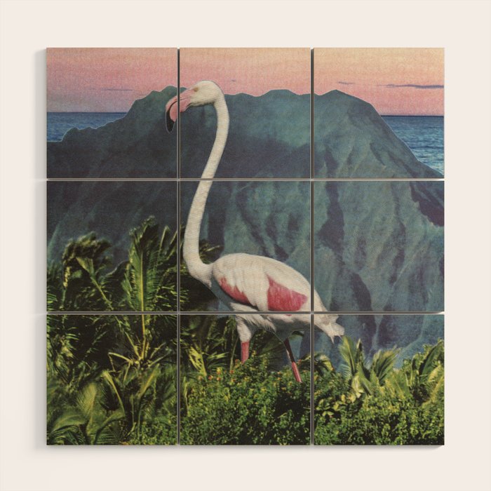 Flamingo Wood Wall Art Gallery Image 1