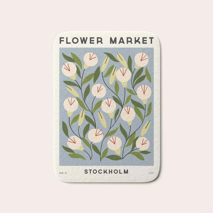 Flower Market No. 5 Bath Mat Gallery Image 1