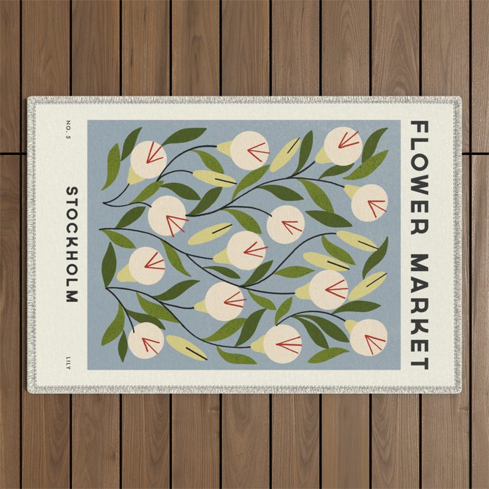 Flower Market No. 5 Outdoor Rug Gallery Image 1