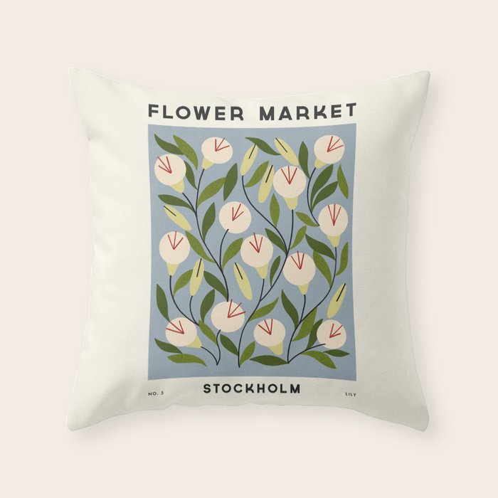 Flower Market No. 5 Throw Pillow Gallery Image 6