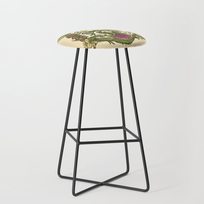 Botanical French Bulldog Stool Gallery Image 1