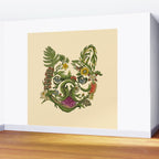 Botanical French Bulldog Wall Mural Gallery Image 2