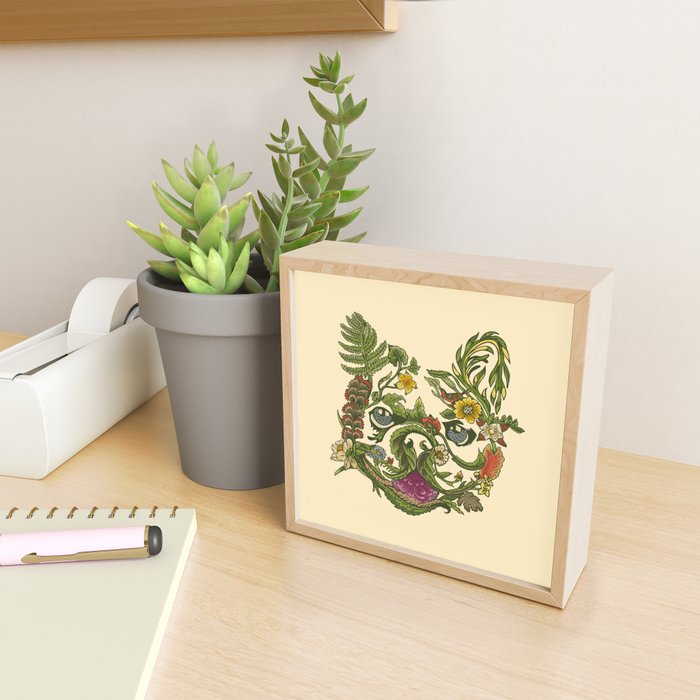 Botanical French Bulldog Mini Art Print Gallery Image 2