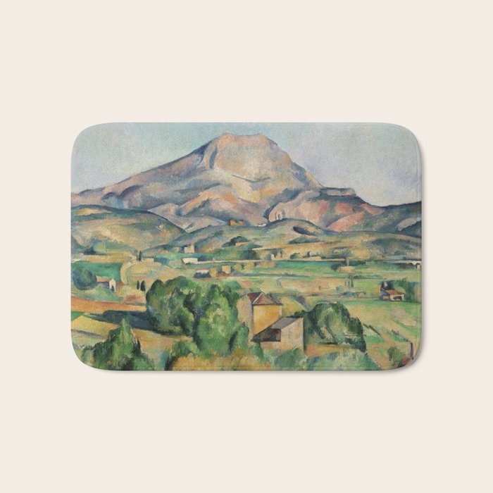 Mont Sainte-Victoire Paul Cezanne| Sainte-Victoire Mountain , by Paul Cezanne Bath Mat Gallery Image 1