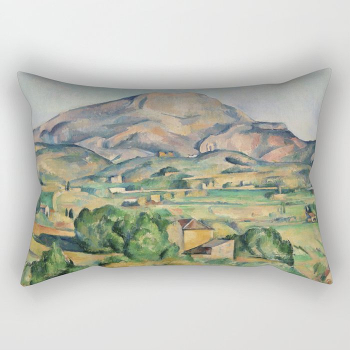 Mont Sainte-Victoire Paul Cezanne| Sainte-Victoire Mountain , by Paul Cezanne Rectangular Pillow Gallery Image 2