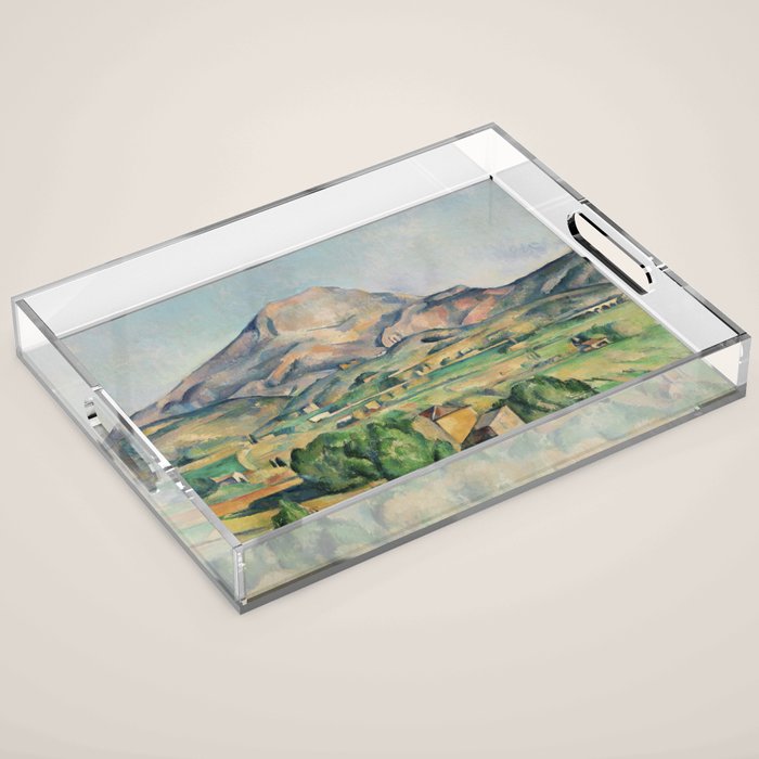 Mont Sainte-Victoire Paul Cezanne| Sainte-Victoire Mountain , by Paul Cezanne Acrylic Tray Gallery Image 1