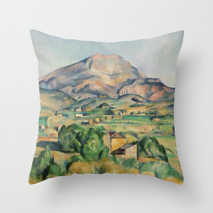 Mont Sainte-Victoire Paul Cezanne| Sainte-Victoire Mountain , by Paul Cezanne Throw Pillow Gallery Image 1