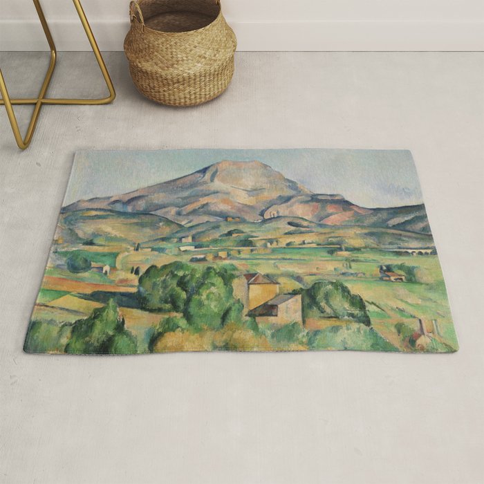 Mont Sainte-Victoire Paul Cezanne| Sainte-Victoire Mountain , by Paul Cezanne Rug Gallery Image 1