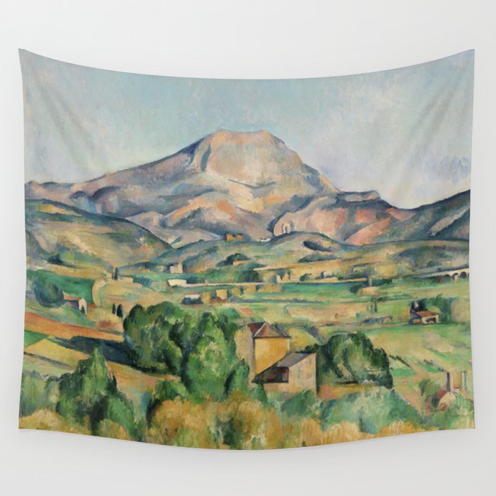 Mont Sainte-Victoire Paul Cezanne| Sainte-Victoire Mountain , by Paul Cezanne Wall Tapestry Gallery Image 4