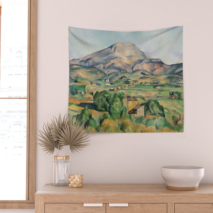 Mont Sainte-Victoire Paul Cezanne| Sainte-Victoire Mountain , by Paul Cezanne Wall Tapestry Gallery Image 2