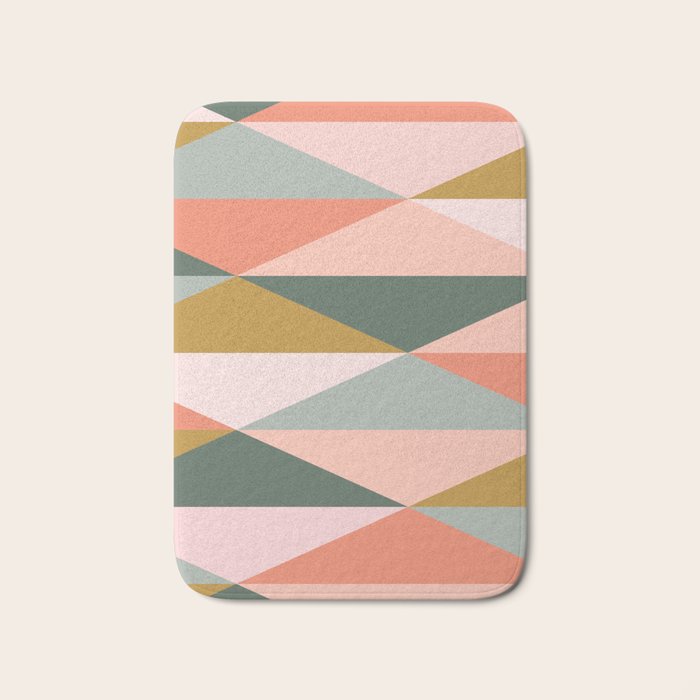 Earthy Desert Geometrics Bath Mat Gallery Image 1