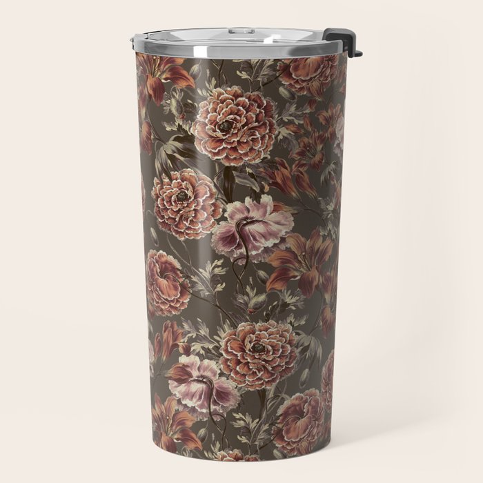 ORANGE LILY AND POPPY Travel Mug Gallery Image 2