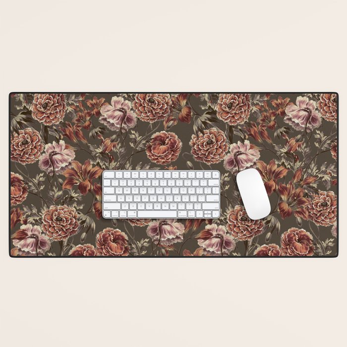 ORANGE LILY AND POPPY Desk Mat Gallery Image 1
