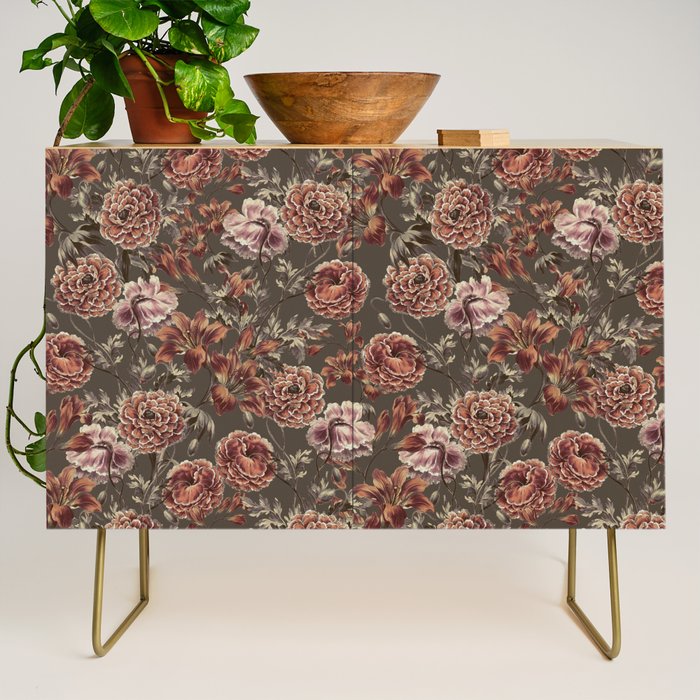 ORANGE LILY AND POPPY Credenza Gallery Image 1
