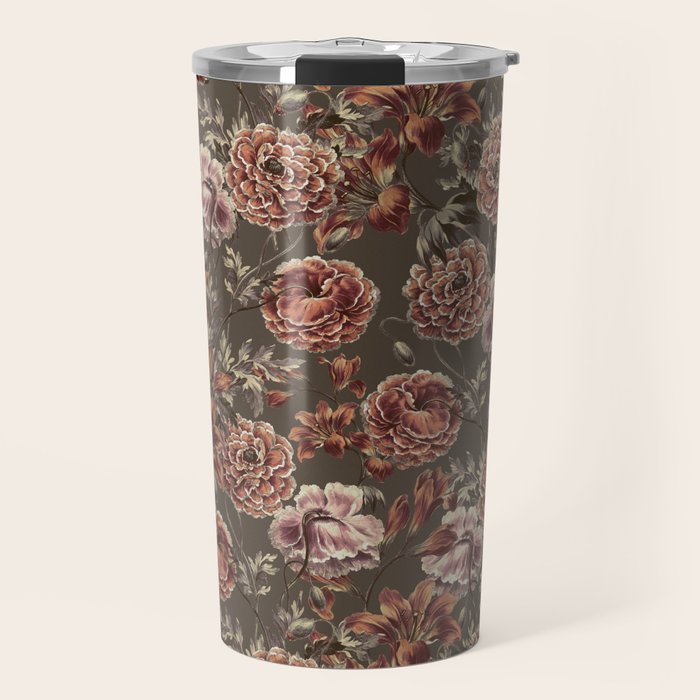 ORANGE LILY AND POPPY Travel Mug Gallery Image 1