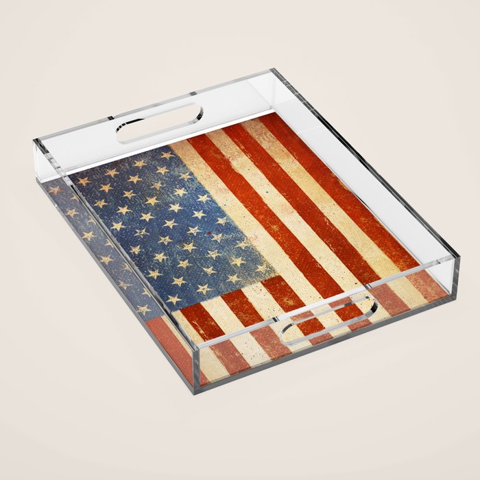 Flag US Flag American America Old Glory USA Acrylic Tray Gallery Image 1