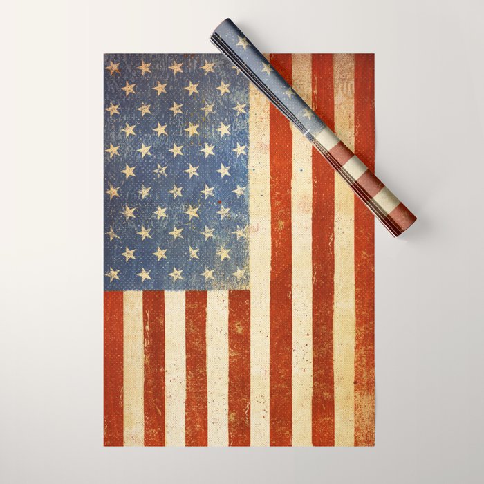 Flag US Flag American America Old Glory USA Wrapping Paper Gallery Image 1
