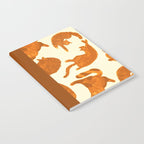 Sleepy Cozy Kitty Cats in Buttercup & Orange Notebook Gallery Image 2