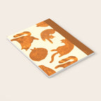Sleepy Cozy Kitty Cats in Buttercup & Orange Notebook Gallery Image 3