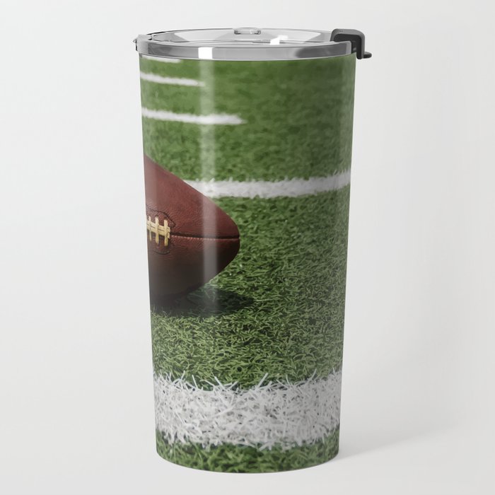 American Football Court with ball on Gras Travel Mug Gallery Image 2