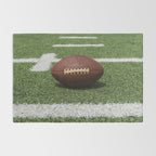 American Football Court with ball on Gras Rug Gallery Image 2