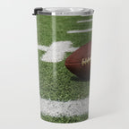 American Football Court with ball on Gras Travel Mug Gallery Image 3