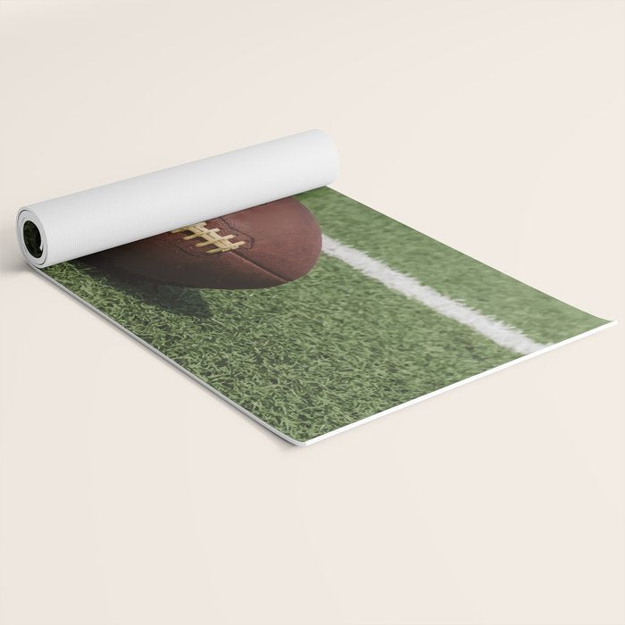 American Football Court with ball on Gras Yoga Mat Gallery Image 2