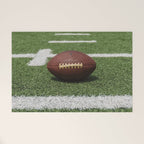 American Football Court with ball on Gras Welcome Mat Gallery Image 1