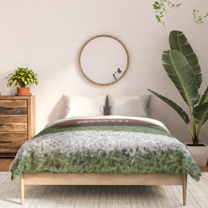 American Football Court with ball on Gras Comforter Gallery Image 3