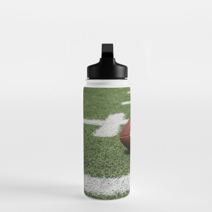 American Football Court with ball on Gras Water Bottle Gallery Image 3