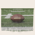 American Football Court with ball on Gras Wall Hanging Gallery Image 1