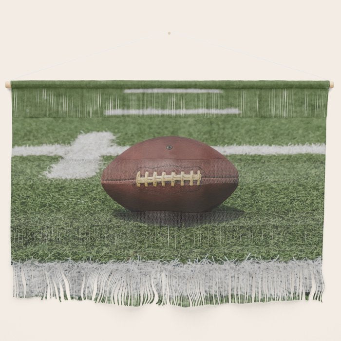 American Football Court with ball on Gras Wall Hanging Gallery Image 1