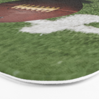 American Football Court with ball on Gras Bath Mat Gallery Image 3