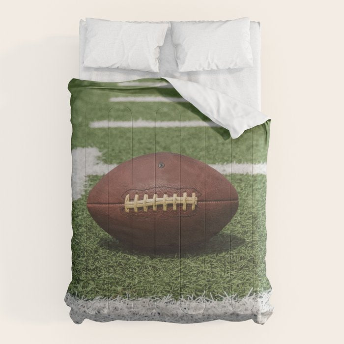 American Football Court with ball on Gras Comforter Gallery Image 1