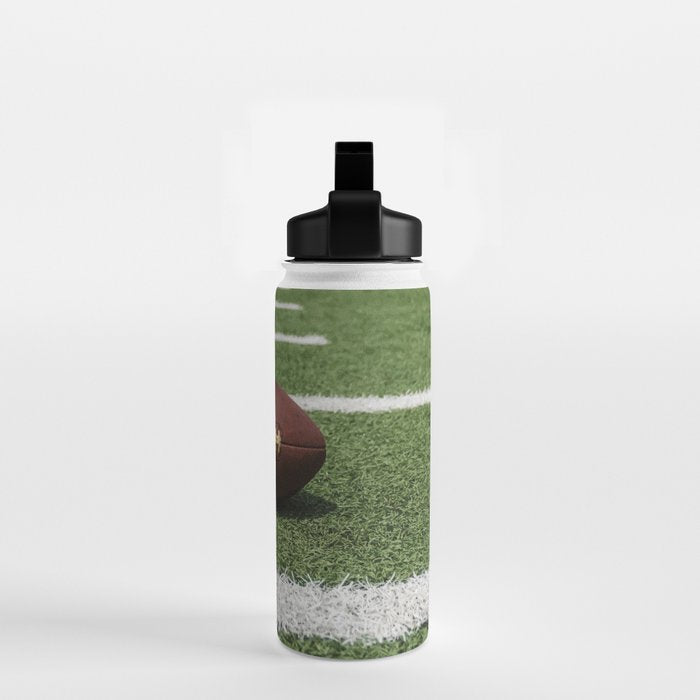 American Football Court with ball on Gras Water Bottle Gallery Image 2