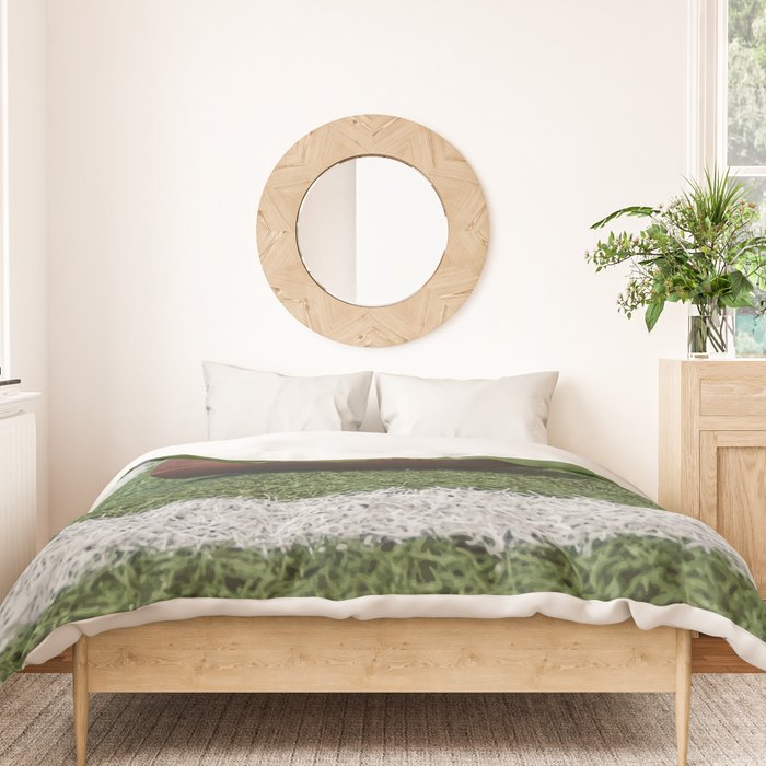 American Football Court with ball on Gras Duvet Cover Gallery Image 3