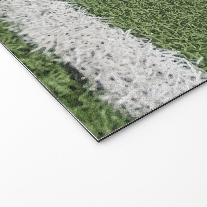 American Football Court with ball on Gras Welcome Mat Gallery Image 2