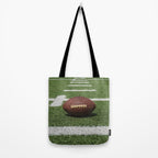 American Football Court with ball on Gras Tote Bag Gallery Image 2