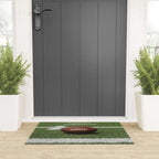 American Football Court with ball on Gras Welcome Mat Gallery Image 3